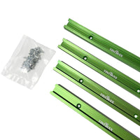 24" Universal Profile T-Track Kit- Light Green- 4 Piece