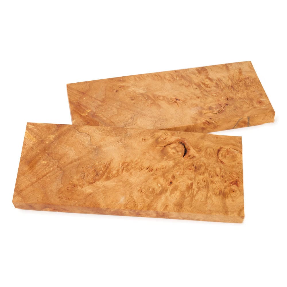 Maple Burl Knife Scales - 3/8" x 2" x 5" - Pair