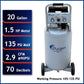 1.5 HP Portable 20 Gallon Air Compressor