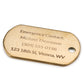 Dog Tag Engraving Blank - Brass - 4 Piece