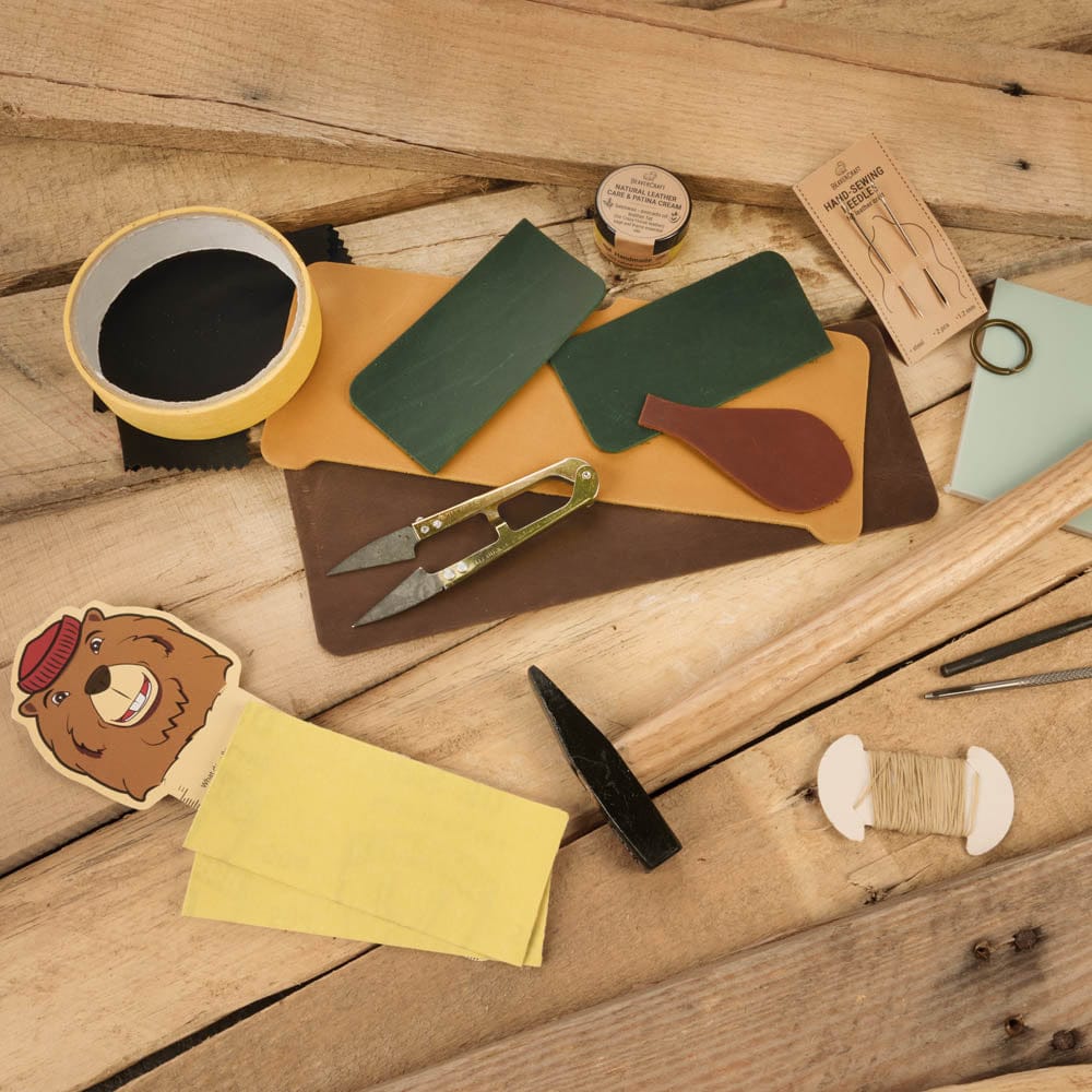 Wallet Leather Crafting Kit - Forest Brown