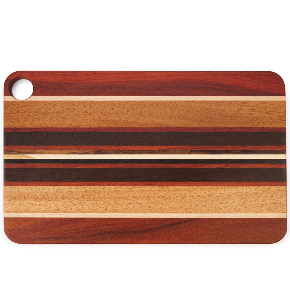 On The Rocks Cutting Board Kit - - 3/4" x 9-3/4" x 16" - African Padauk, African Mahogany, Wenge, Maple