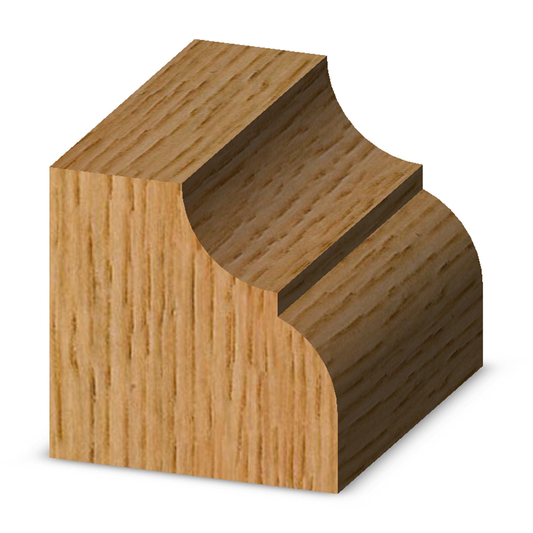 Cove and Bead Bit 1/4" R 1-5/16" LD 5/8" CL 1/2" SH 2-3/8" OL 2 FL alt 0