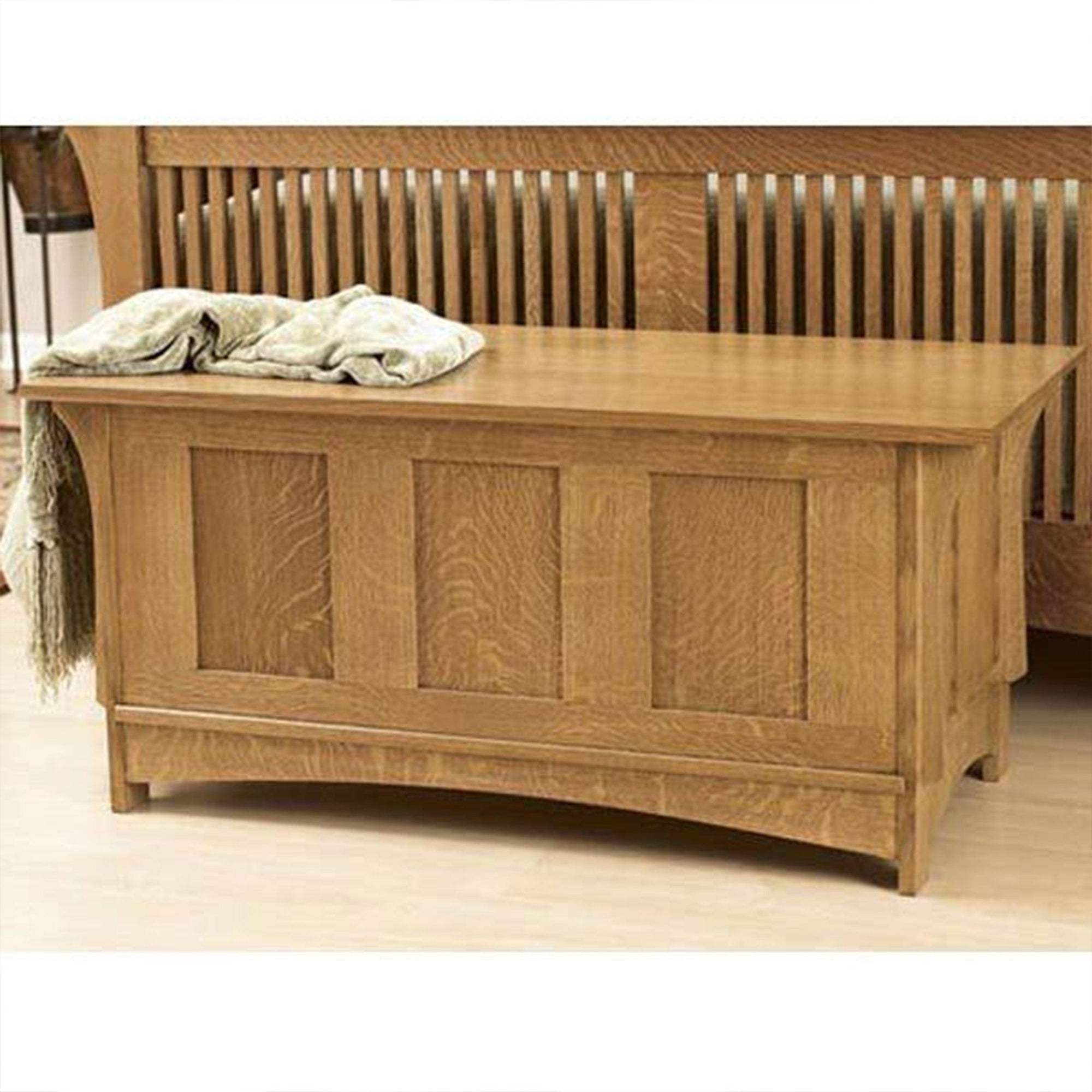 Downloadable Woodworking Project Plan to Build Arts and Crafts Blanket Chest alt 0