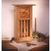 Downloadable Woodworking Project Plan to Build Arts and Crafts Mantle Clock alt 0