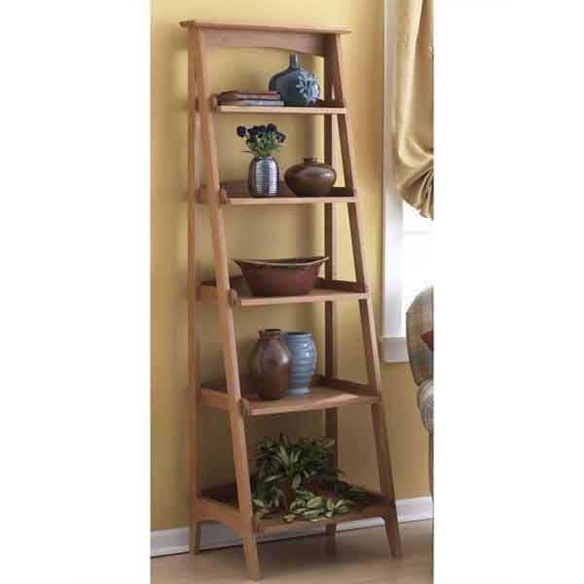 Downloadable Woodworking Project Plan to Build Shelves with a Fresh Slant alt 0