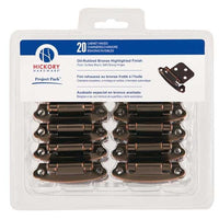 Surface Self-Closing Flush Hinges Project Pack, Oil Rubbed Bronze, 20 pieces alt 0