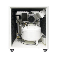1HP 8 Gallon Oil-Free Steel Tank Air Compressor with Air Drying System in Soundproof Cabinet alt 0