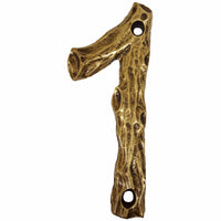 LHN1-AB Log House Number 1, Antique Brass, 1 piece alt 0