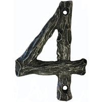 LHN4-P Log House Number 4, Pewter, 1 piece alt 0