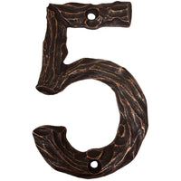 LHN5-ORB Log House Number 5, Oil Rubbed Bronze, 1 piece alt 0