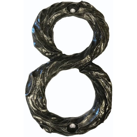 LHN8-P Log House Number 8, Pewter, 1 piece alt 0