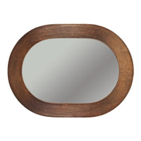 35" Hand Hammered Oval Mirror alt 0