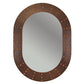 35" Hand Hammered Oval Mirror with Hand Forged Rivets alt 0