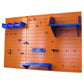 4' Metal Pegboard Standard Tool Storage Kit - Orange Toolboard & Blue Accessories alt 0