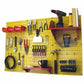 4' Metal Pegboard Standard Tool Storage Kit - Yellow Toolboard & Red Accessories alt 0