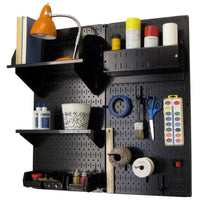 Pegboard Hobby Craft Pegboard Organizer Storage Kit with Black Pegboard and Black Accessories alt 0