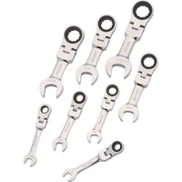 Ratcheting Wrench Set, 8pc, SAE, Stubby, Flex Head Combination,  5/16" - 3/4" alt 0