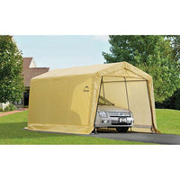 Auto Shelter, 10' x 15' x 8', Peak Style Instant Garage, Sandstone alt 0