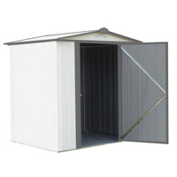 EZEE Shed, 6x5, Low Gable, 65 in walls, Cream and Charcoal Gray alt 0