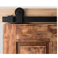 Barn Door Hardware Black Top Mount 6'6" Rail alt 0