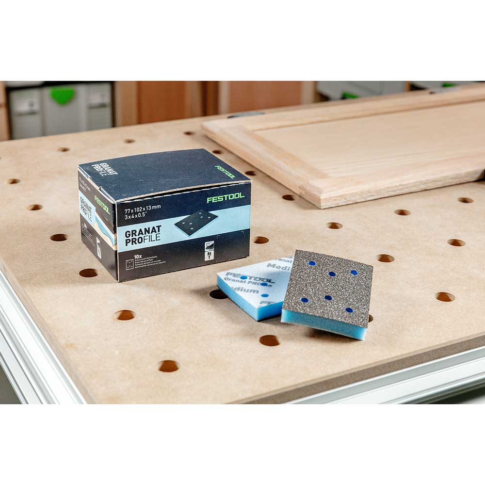 Granat PROfile Foam Abrasive Sheet - 3" x 4" Super Fine Grit - 10 Pack