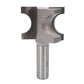 1433 Half Round (Bull Nose) Router Bit 1/2" SH 3/8" R X 3/4" Co X 1-1/4" CL 1-5/8" D alt 0