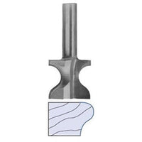 6046 Window Sill Edge/Finger Pull Router Bit 3/8" R X 1-7/16" D X 1-1/8" CL X 3-3/8" OL alt 0