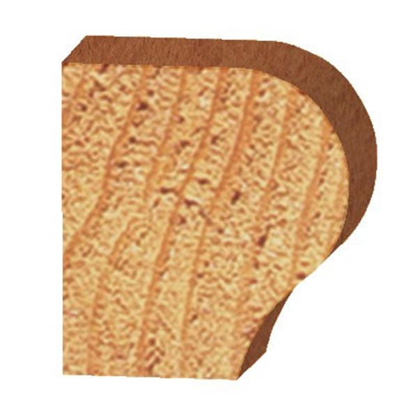 6046 Window Sill Edge/Finger Pull Router Bit 3/8" R X 1-7/16" D X 1-1/8" CL X 3-3/8" OL alt 0