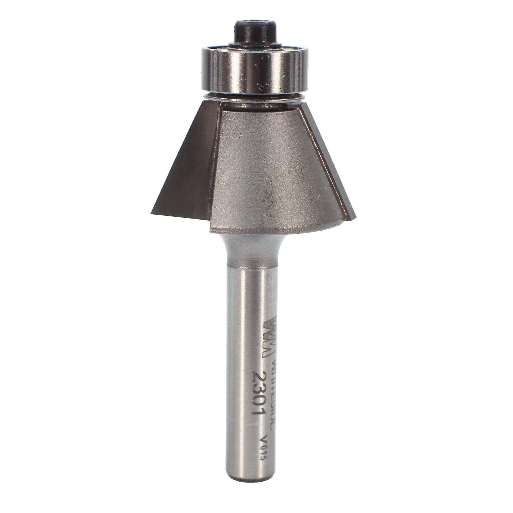 2301 Edge Bevel Router Bit 25 A 1/4" SH 9/16" CL X 1/2" CH 2" OL alt 0