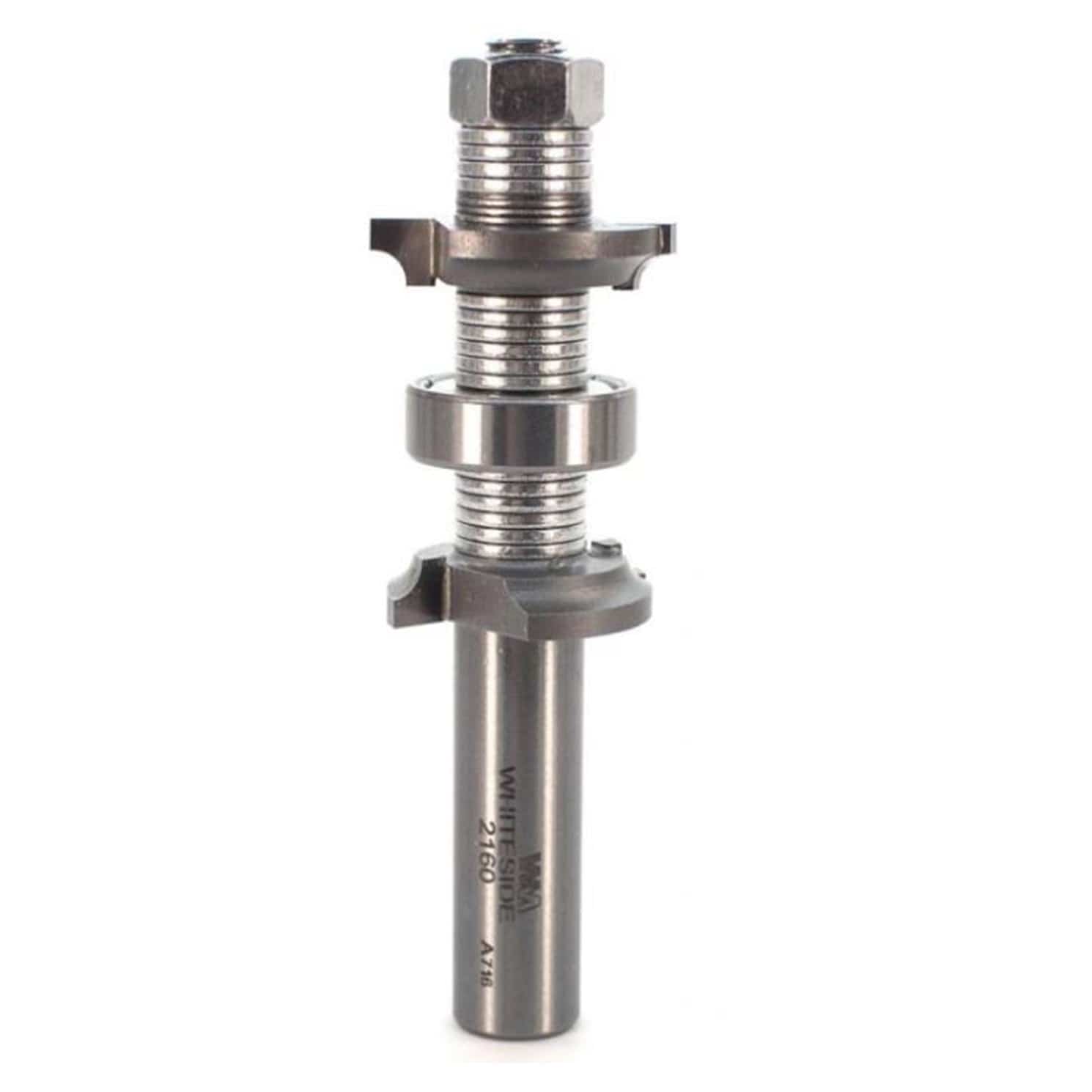 Double Roundover Bit 1/8" R 1-1/8" LD 1/2" SH 3-3/4" OL 2 FL alt 0