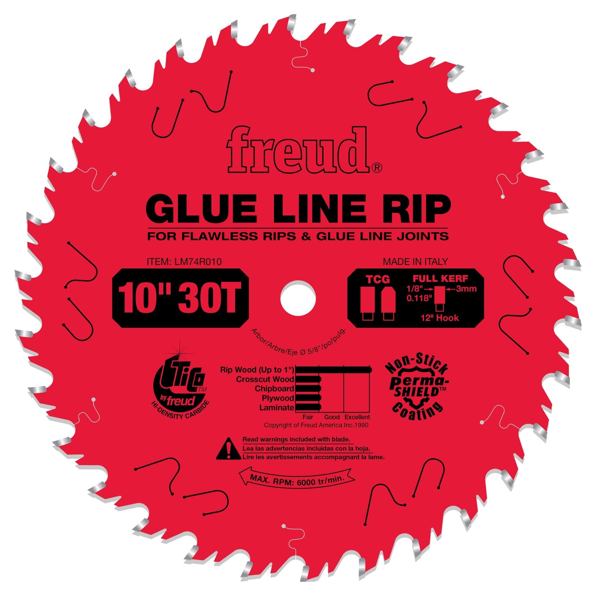 LM74R010 Glue Line Ripping Circular Saw Ripping Saw Blade 10" x 5/8" Bore x 30 Tooth alt 0