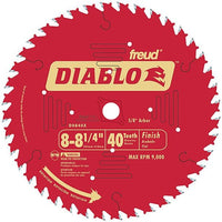 D0840X Diablo Finishing Blade, 8-1/4" diameter, 5/8" arbor, 40 teeth ATB alt 0
