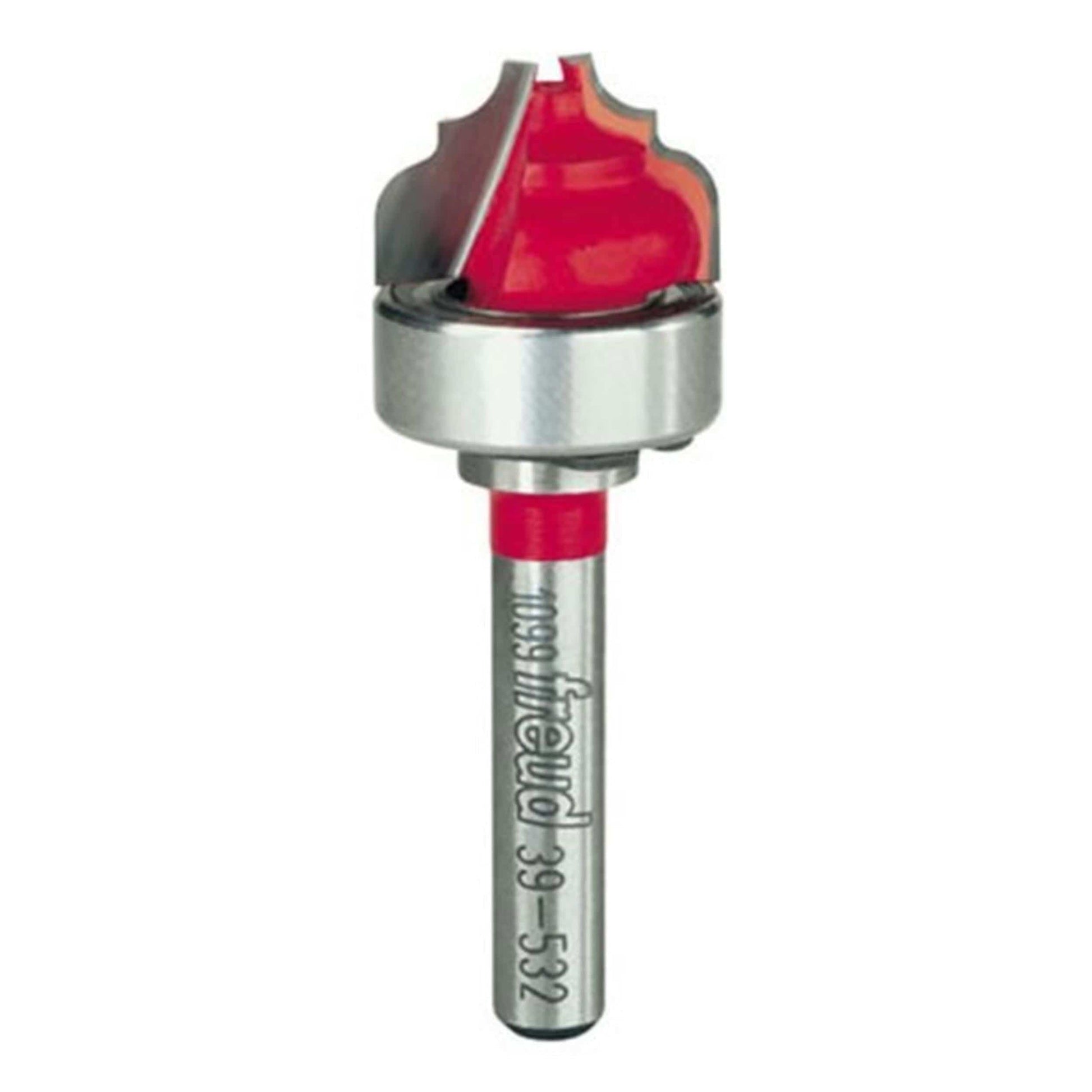 39-532 Cove And Bead Groove Router Bit with Top Bearing 1/4" SH 3/4" D 31/64" CL 1/8" R alt 0
