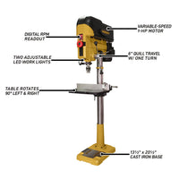 18" Variable Speed Drill Press - 1 HP 1 Ph 115/230V - PM2800B