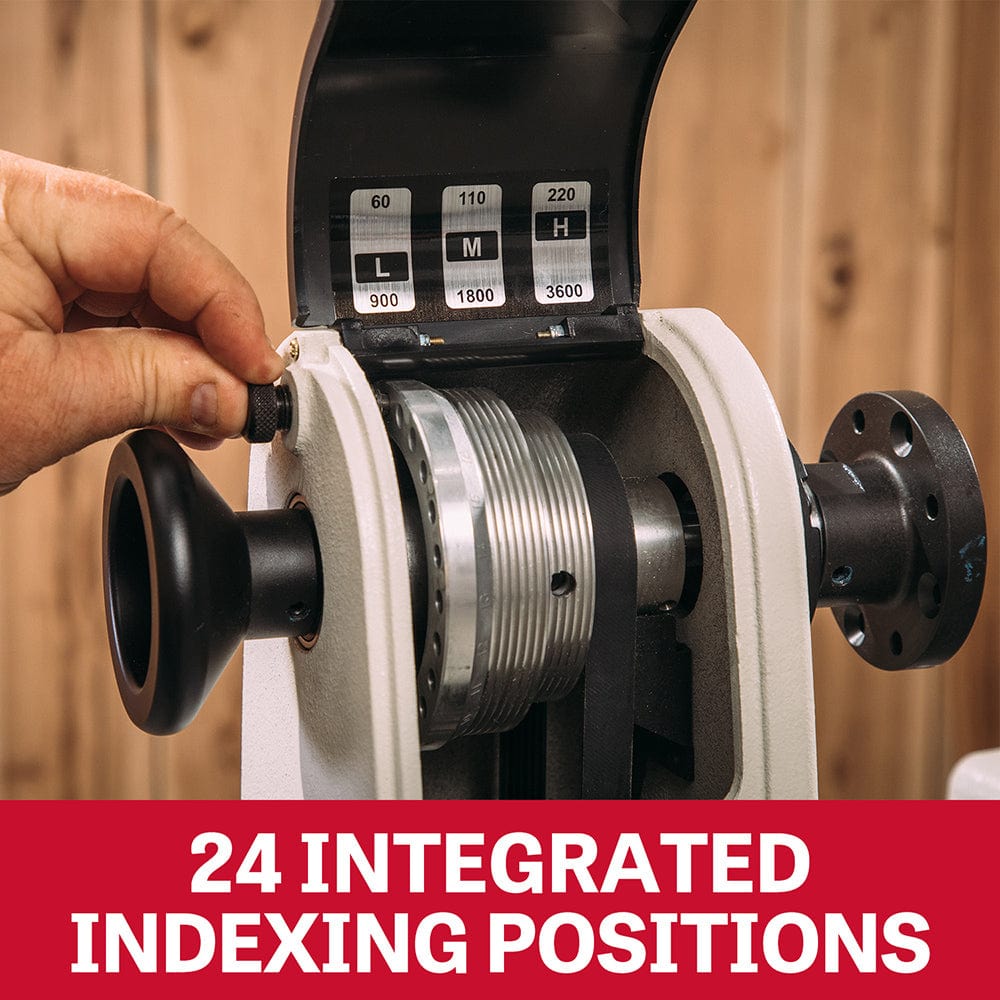 12" x 21" Variable Speed Wood Lathe - 1 HP 1 Ph 115V - 1221VS