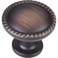 Lindos Round Knob, 1-1/4" Dia.,  Brushed Oil Rubbed Bronze alt 0