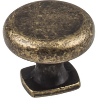 Belcastel 1 Knob, 1-3/8" Dia.,  Distressed Antique Brass alt 0