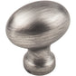 Bordeaux Knob, 1-3/16" O.L., Brushed Pewter alt 0