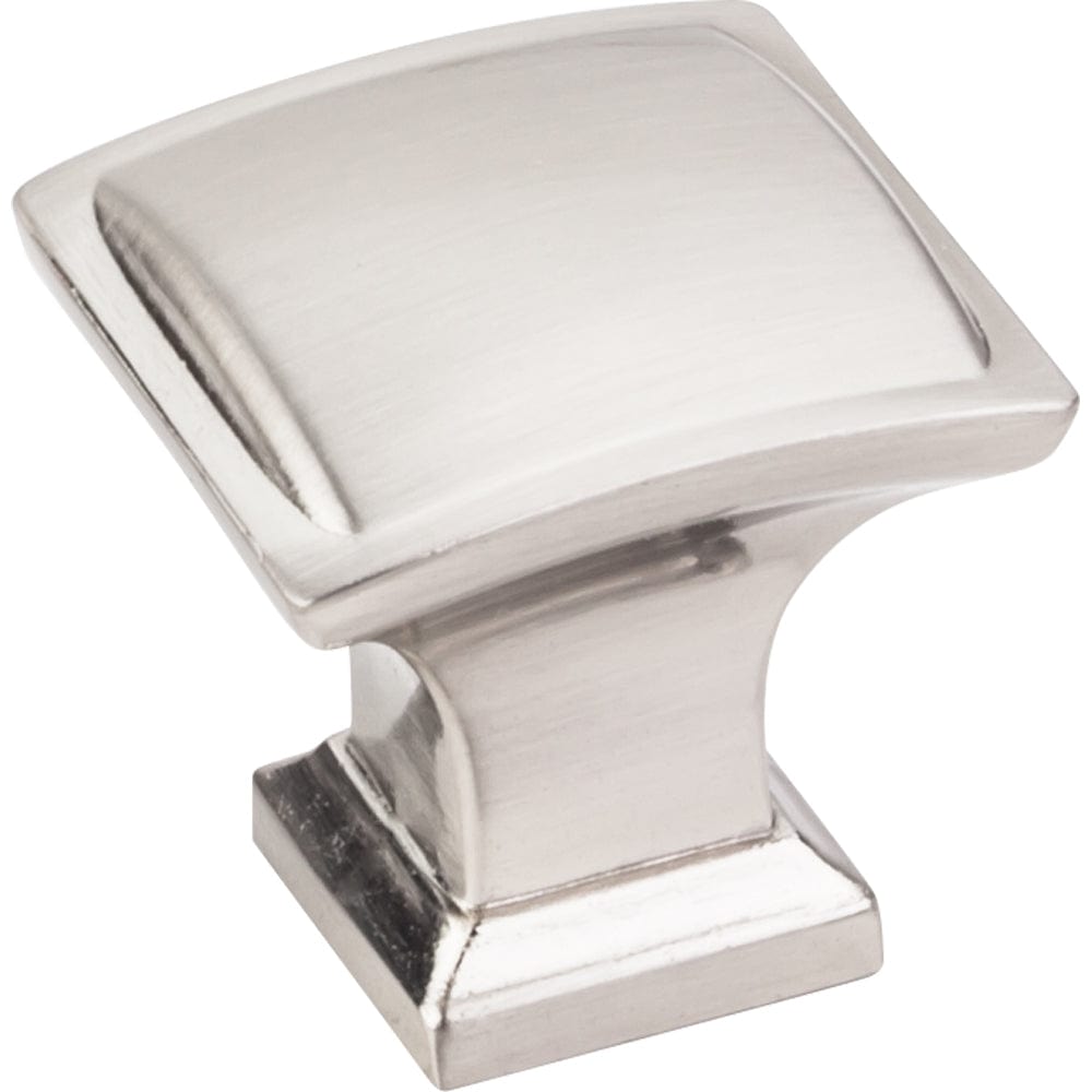 Annadale Square Pillow Top Knob, 1-1/4" O.L., Satin Nickel alt 0