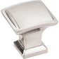 Annadale Square Pillow Top Knob, 1-1/4" O.L., Satin Nickel alt 0