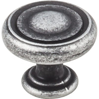 Bremen 1 Knob, 1-1/4" Dia.,  Distressed Antique Silver alt 0