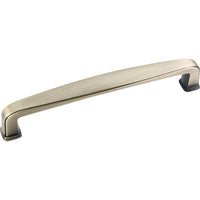 Milan 1 Plain Square Pull, 128 mm C/C, Brushed Antique Brass alt 0
