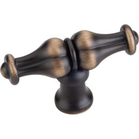  Bella "T" Knob, 2-1/4"  O.L., Antique Brushed Satin Brass alt 0