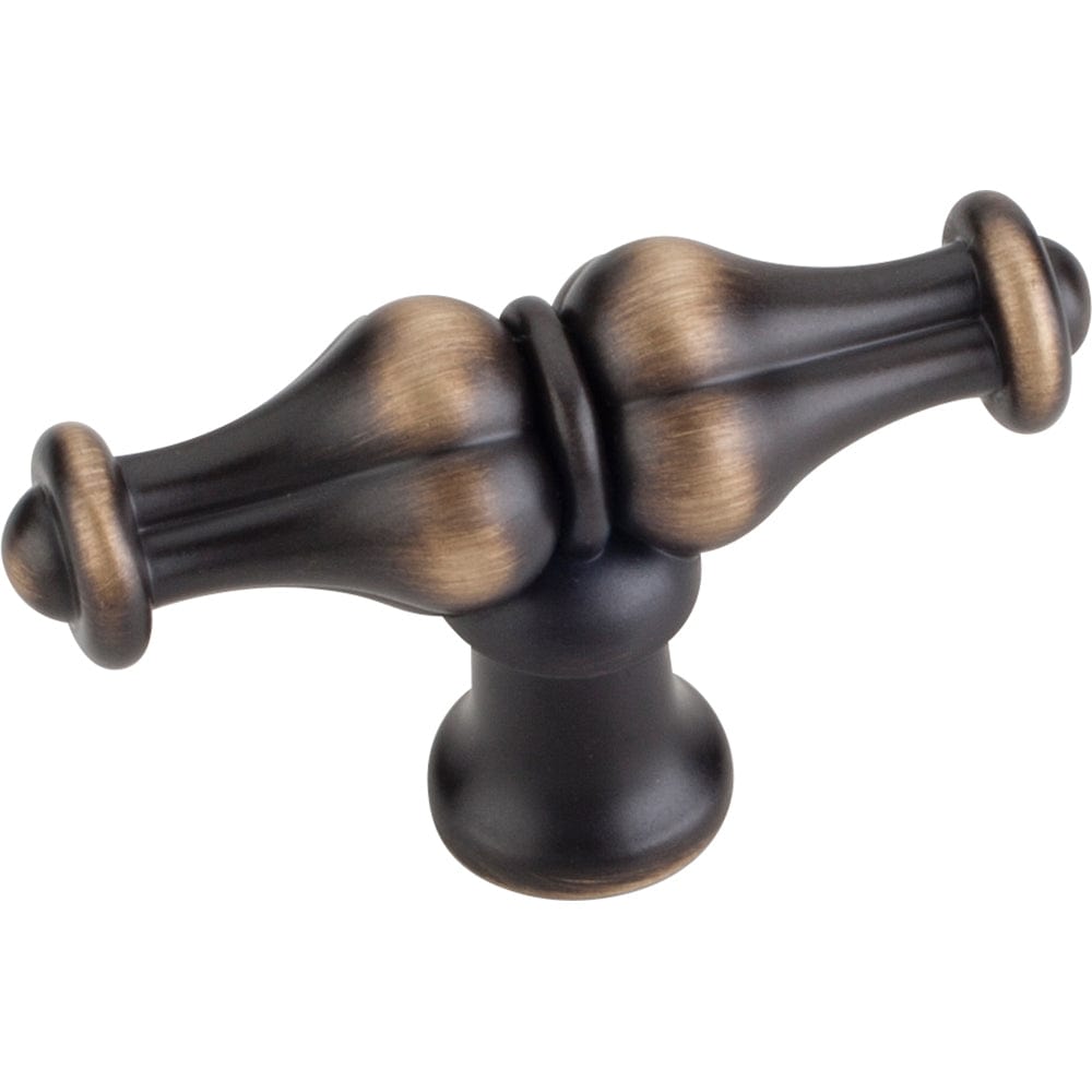  Bella "T" Knob, 2-1/4"  O.L., Antique Brushed Satin Brass alt 0