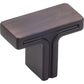Anwick Rectangle Knob, 1-3/8" O.L., Brushed Oil Rubbed Bronze alt 0