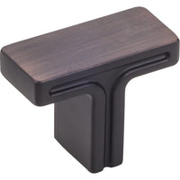 Anwick Rectangle Knob, 1-3/8" O.L., Brushed Oil Rubbed Bronze alt 0