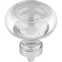  Harlow Large Button Glass Knob, 1-3/4" Dia.,  Polished Chrome alt 0