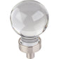 Harlow Small Sphere Glass Knob, 1-1/16" Dia Satin Nickel alt 0