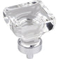 Harlow Large Square Glass Knob, 1-3/8" O.L., Polished Chrome alt 0